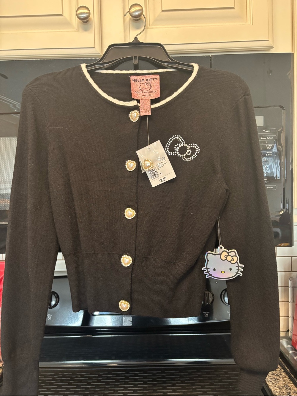 So cute Hello kitty black sweater - large